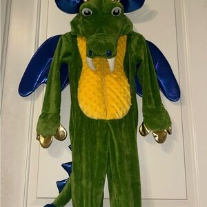Costume Kids Green Dragon 2T with Blue Wings Dress Up